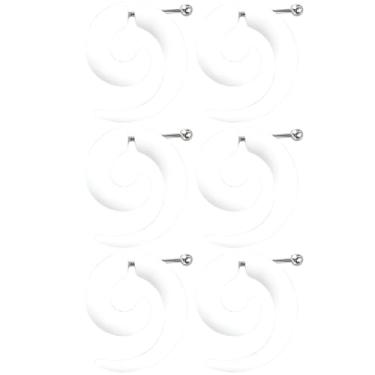 Imagem de Decentraland 3 pares de 3 mm (8 G) preto acrílico espiral espiral tribal falso cônicos calibres extensores calibres expansor medidor kit de alongamento túneis de orelha brincos conjunto de alargadores