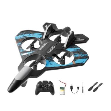 Imagem de YIJU Avião de controle remoto modelo caça anticolisão 6 canais recarregável para maiores de 14 anos avião RC planador RC fácil de pilotar, Azul