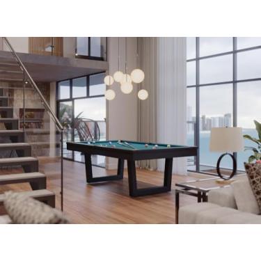 Imagem de Mesa de Sinuca/bilhar - 2,00x1,10 - Nelson Bilhares - Azul petróleo