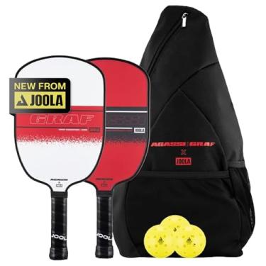 Imagem de JOOLA Conjunto Campeão Agassi/GRAF com remos de Pickleball, Bolas e Bolsa Sling - Raquete de Pickleball Jateada - Formato Agassi com Ponto Doce Estendido - Certificado UPA-A - Aprovado pela USAP