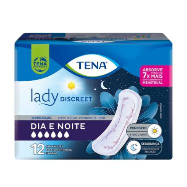 Imagem de Absorvente Para Incontinência Urinária Tena Lady Discreet Dia E Noite 12 unidades