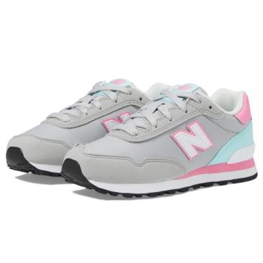 Imagem de New Balance Tênis infantil unissex 515 V1 com cadarço, Raincloud/reflexo/sinalização rosa, 11 Little Kid