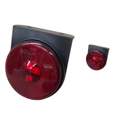 Imagem de 2 Lanterna Lateral Caminhão Led 85mm Carreta Randon Vermelha