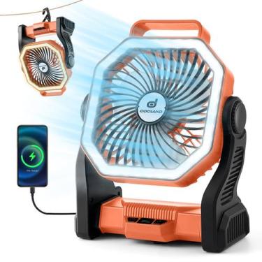 Imagem de Ventilador de acampamento Odoland 20000mAh com luz LED 10h de bateria 