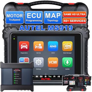 Imagem de Autel Scanner MaxiSys MS919, igual ao MS Ultra e superior de MS909/Ultra Lite/Elite 2, Motor TruSpeed, Topologia de cor 2.0, codificação de programação ECU, 40+Reset, 3000+ teste ativo, [$2000] 5 em 1