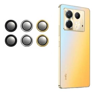 Imagem de Kit (02 PÇS) Película Protetora da Lente Câmera Lisa Para Infinix Note 40 / Infinix Note 40 Pro (PRETO)