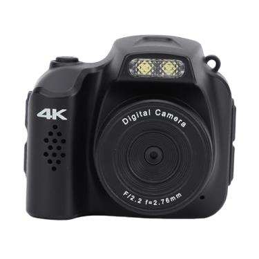 Imagem de Yunseity Pequena Câmera Digital, Compacto 4K HD 64MP Point e Shoot Camera Com Luz de Preenchimento 19 Filtros retrô, para Estudantes Com Lente de 78 ° de Largura, Design Fácil de (BLACK)