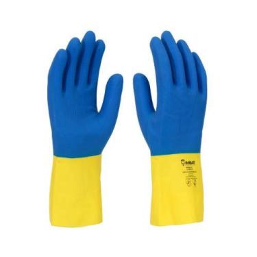 Imagem de Luva Bicolor Látex/Neoprene 7 (P) - Proteção Química e Antiderrapante 