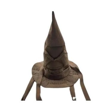 Imagem de Chapéu de Bruxo de Couro Masculino para Festa de Halloween, Chapéu de 