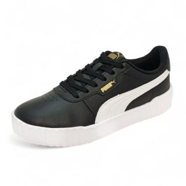 Imagem de Tênis Puma Carina 3.0 BDP Black White Gold, 38, Preto