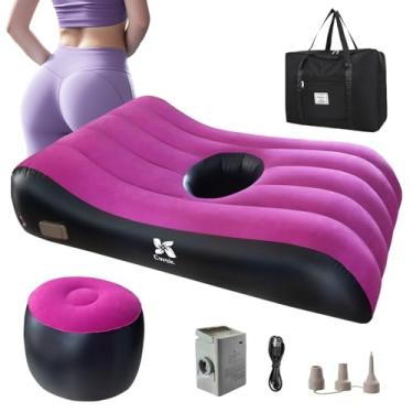 Imagem de BBL Bed After Surgery for Sleeping with Hole – Colchão inflável pós-operação, flocagem grossa e bomba elétrica embutida, material médico impermeável para dormir, com bolsa de transporte