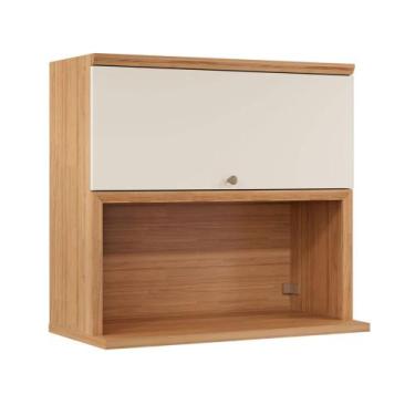 Imagem de Armário Aéreo Microondas 80cm Selene Linea Brasil, jequitiba/off white