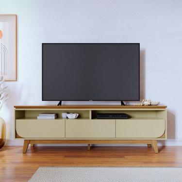 Imagem de Rack para TV até 75 Polegadas 3 Gavetas com Pés Selene Madetec