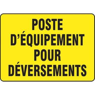 Imagem de Placa French Spill-Kit Station/Trousse De Deversement, Plástico 25,4 cm x 35,5 cm, Feito nos EUA - AccuformNMC, FRMCHL567VP