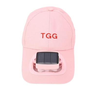 Imagem de Naroote Tampa de Beisebol Com Ventilador Solar, Chapéu de Ventilador Solar USB (Róseo)