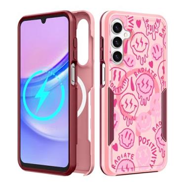 Imagem de LISEVO Capa para celular Samsung Galaxy A14 5G - [Compatível com MagSafe] Capa protetora magnética feminina exclusiva moda resistente à prova de choque para Samsung Galaxy A14 5G capas