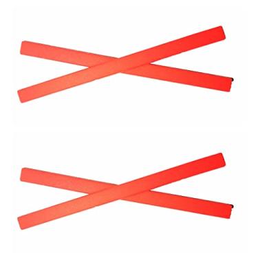 Imagem de NicelyFit Meias de reposição para óculos de sol Oakley Pitchman OX8050 OX8096 OX8105 OO9439, Vermelho 2p, 69mm