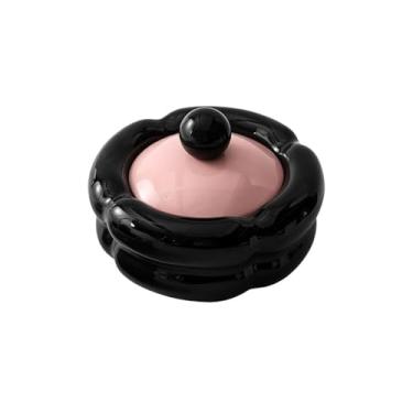 Imagem de Cinzeiro portátil decorativo moderno para uso em casa, escritório, ambientes internos e externos, cinzeiros de cerâmica coloridos, conjuntos de cinzeiros fofos e extravagantes