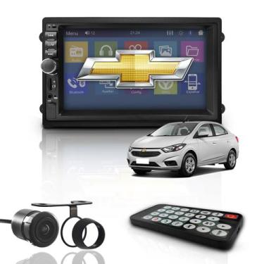 Imagem de Kit Central Multimídia Mp5 2 Din 7" Bt Espelha Dvd Gm Prisma - First O