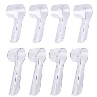 Imagem de Pacote com 8 capas de escova de dentes para proteger cabeças de escova de dentes de substituição Oral-B, tampas de escova de dentes portáteis para viagem, conveniência para viagens e uso diário