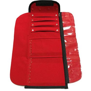 Imagem de Mostruário estojo para jóias grande para organização em veludo preto (Vermelho)