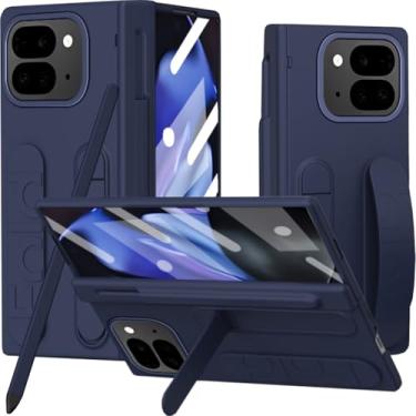 Imagem de NINKI Capa Stylus para Google Pixel 10 Pro Fold com suporte para caneta S e alça de pulso, protetor de tela completo de 360° + capa protetora de dobradiça para Google Pixel 10 Pro Fold S Pen capa