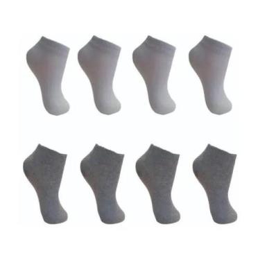 Imagem de Kit Com 12 Pares De Meias Infantil Juvenil Unissex - Naimus, Kit branc