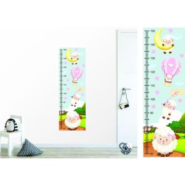 Imagem de Adesivo Decorativo Régua de Crescimento Ovelha Ovelinha Cute - Colakoa