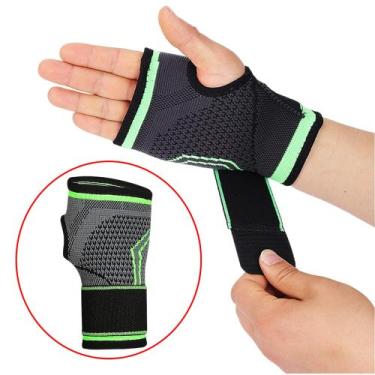 Imagem de Munhequeira Compressão Tendinite Órtese Ajustável Pulso Para Jogador B