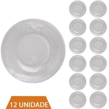 Imagem de Conjunto 12 Pratos Transparente Redondos Fundo 22cm Acqua - NADIR FIGU