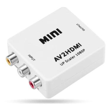 Imagem de Adaptador Conversor AV RCA para HDMI  Hardware Full HD - PONTO DO NERD