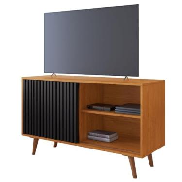 Imagem de Rack Mdp e Mdf para Tv de até 43 polegadas Cinamomo e Preto