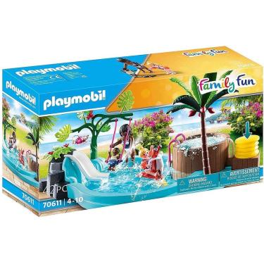 Imagem de Playmobil - Piscina Infantil Com Toboágua - Family Fun - 70611