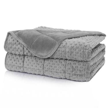 Imagem de Cobertor pesado Huloo Sleep Queen 9kg (152x203cm, cinza)