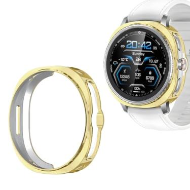 Imagem de Wugongyan Compatível com Samsung Galaxy Watch 8 Classic 46 mm Capa protetora de TPU flexível resistente a arranhões para Galaxy Watch 8 Classic Accessories (dourado, 46 mm)