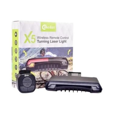 Imagem de Luz Traseira De Bicicleta Sem Fio Recarregável Com Laser, Luz De Freio