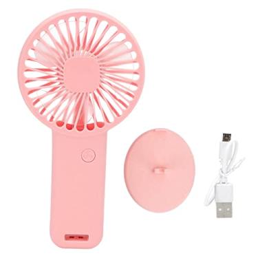 Imagem de GLOGLOW Ventilador portátil multimodo de carregamento 3 velocidades do ventilador portátil mudo para atividades ao ar livre para viagens ao ar livre (ventilador pequeno vertical, rosa)