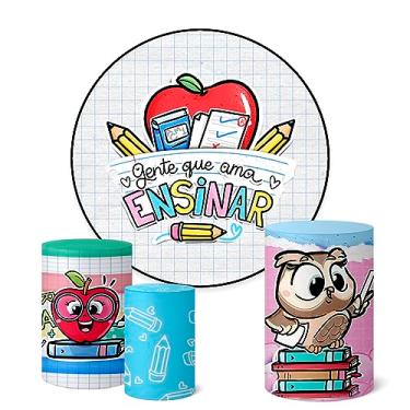 Imagem de Trio Capas Cilindro + Painel 1,50m Dia Dos Professores (K1PROF0003)