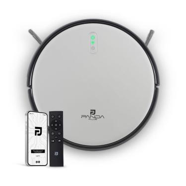 Imagem de Aspirador Robô AMG-R2 WiFi App Alexa Google PandaPlus Gyro Mapeamento Rota Pano Mop Base Automática Controle Bivolt