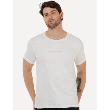 Imagem de Camiseta King & Joe Masculina Slim Praia Costas Off-White-Masculino
