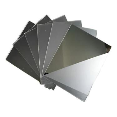 Imagem de Chapa de Acrílico Espelhado Prata Dourado 30X30cm 2mm - COMERCIAL  LUV