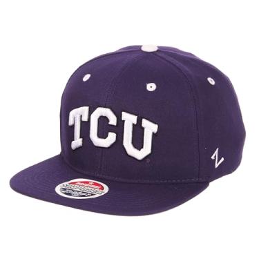 Imagem de Boné ajustável Texas Horned Frogs Z11 roxo snapback - NCAA TCU Christian Flat Bill Zephyr boné de beisebol