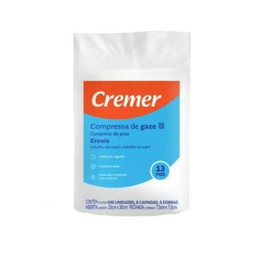 Imagem de Compressa de Gaze Estrela 13 Fios 7,5x7,5cm - Cremer