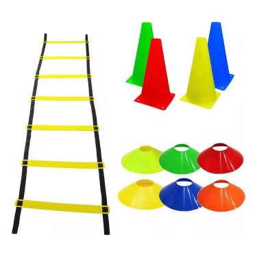Imagem de 2X Kit Treino Funcional Futebol Agilidade Cones Pratos E Esc