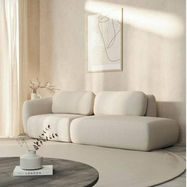 Imagem de Conjunto Sofá Orla 1 Módulo 80cm Com Braço Esquerdo 1 Módulo Sumiê Direito Cabecasa MadeiraMadeira Espuma do Mar