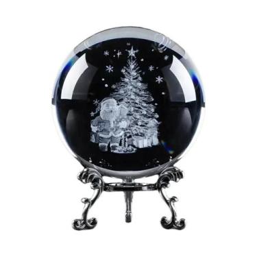 Imagem de Bola De Cristal 3D De 60mm Com Figura De Animal Gravada a Laser, Ornam
