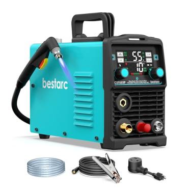 Imagem de bestarc Cortador de plasma, arco piloto de sopro de 55 Amp com [tecnologia de sensor de ar], máquina de corte a plasma não HF de tensão dupla 110V/220V, tela digital (CUT55XP 110V/220V)