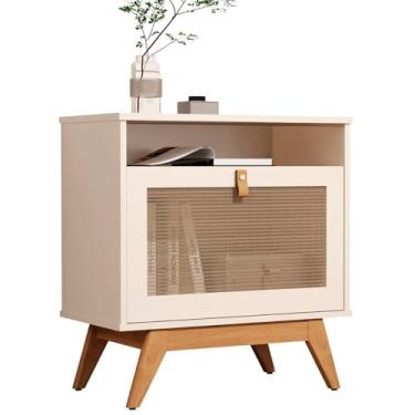 Imagem de Mesa de Cabeceira 1 Porta Perola/Rattan Jb 2300 - Jb Bechara