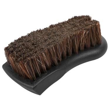 Imagem de ZFLYCANP Escovas de proteção para sapatos de crina de cavalo, escova de limpeza de cerdas macias de móveis, aderência confortável de couro com brilho de crina de cavalo para interiores de carros
