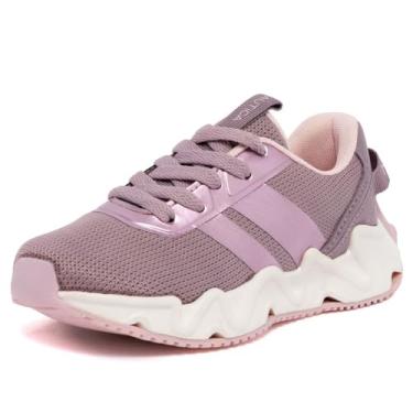 Imagem de Nautica Tênis de corrida infantil | Sapatos confortáveis para meninos e meninas | Tamanhos para crianças grandes e pequenas - (Lace-Up/Bungee) Manalapin, Malva metálico, 17